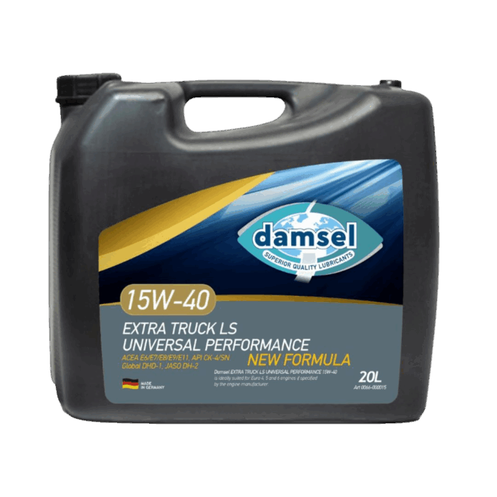 DAMSEL 15W-40 EXTRA TRUCK LS UNIVERSAL PERFORMANCE NEW FORMULA DAMSEL 15W-40 EXTRA TRUCK LS UNIVERSAL PERFORMANCE NEW FORMULA